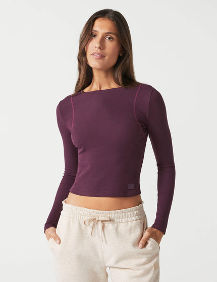 Faro Long Sleeve Tech Tee - Ox Plum