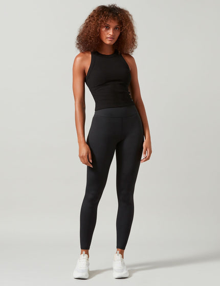 Lilybod Harmony Ribbed Tank - Blackimages4- The Sports Edit