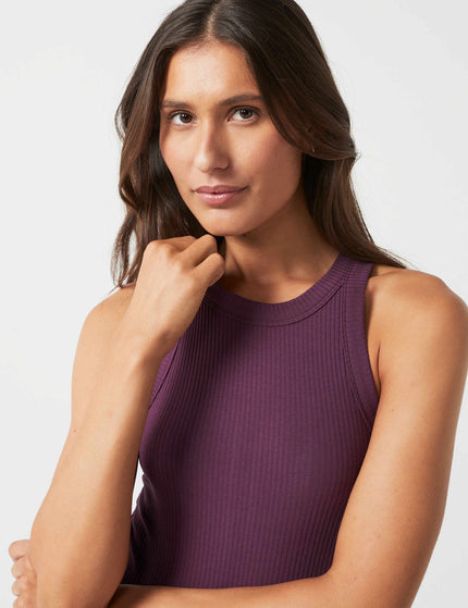 Lilybod Harmony Ribbed Tank - Ox Plumimages4- The Sports Edit