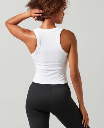 Harmony Ribbed Tank - White