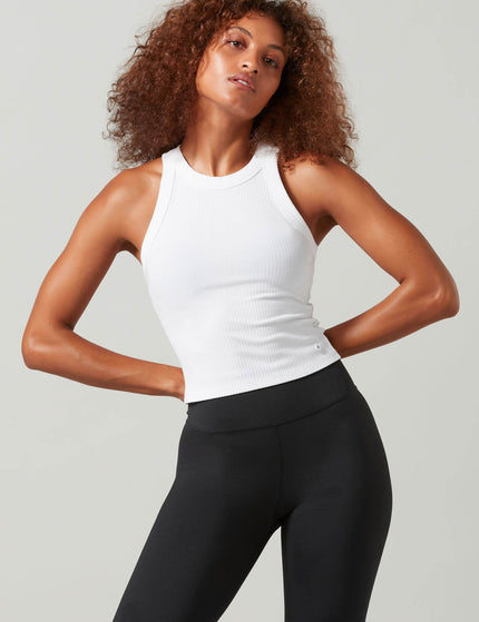 Harmony Ribbed Tank - White