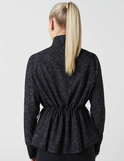 Lilybod Helena Running Jacket - Leopard Print Blackimages2- The Sports Edit
