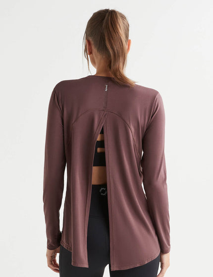 Lilybod Kendall Long Sleeve Top - Burgundyimages2- The Sports Edit