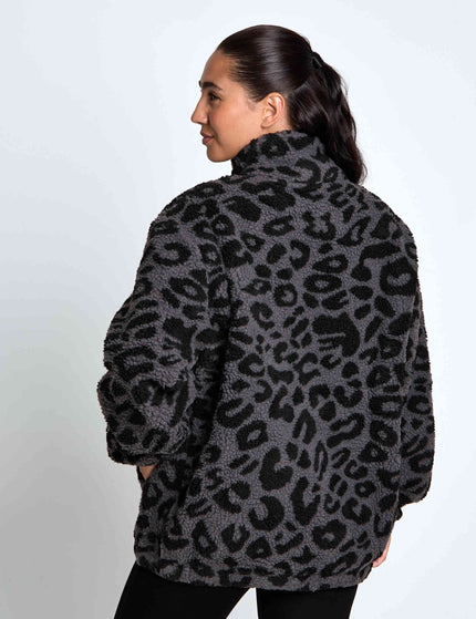 Lilybod Layla Printed Sherpa - Black Leopardimages2- The Sports Edit