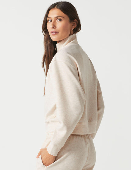 Lilybod Oxford Zip Sweat - Oatmeal Marlimages2- The Sports Edit