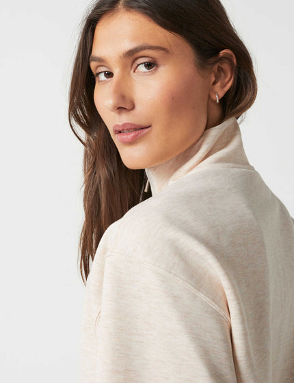 Lilybod Oxford Zip Sweat - Oatmeal Marlimages4- The Sports Edit