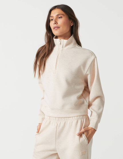 Lilybod Oxford Zip Sweat - Oatmeal Marlimages5- The Sports Edit