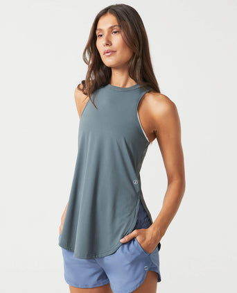 Zela Tank Top - Steel Teal