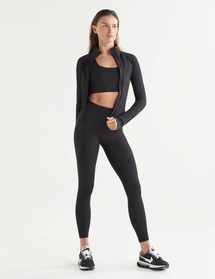 Lilybod Zuri Contoured Zip Thru Top - Blackimages6- The Sports Edit