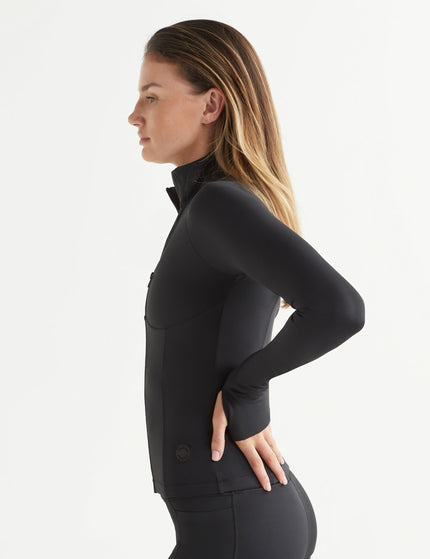 Lilybod Zuri Contoured Zip Thru Top - Blackimages3- The Sports Edit