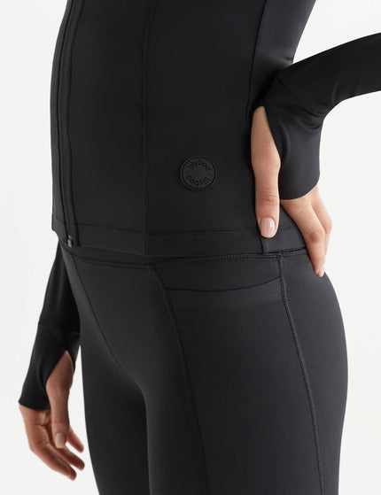 Lilybod Zuri Contoured Zip Thru Top - Blackimages5- The Sports Edit