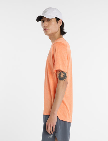 New Balance Athletics T-Shirt - Tangerine Heat/Slate Greyimages3- The Sports Edit