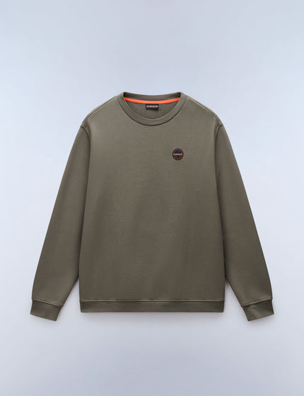 Napapijri Badge French Terry Sweatshirt - Green Tea Leafimages4- The Sports Edit