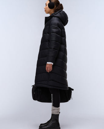 Ega Long Puffer Jacket - Black