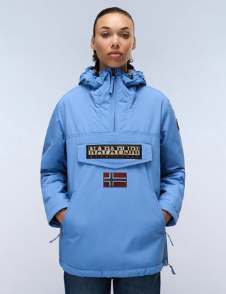 Rainforest Pocket Winter Anorak Jacket - Blue Riviera