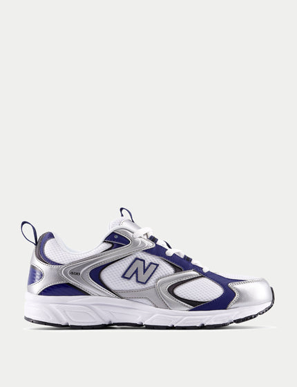 New Balance 408 Shoes - White/Silver Metallic/Blue Oysterimages1- The Sports Edit