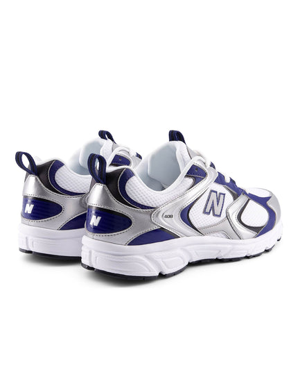 New Balance 408 Shoes - White/Silver Metallic/Blue Oysterimages7- The Sports Edit