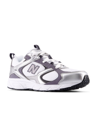 408 Shoes - White/Silver Metallic/Neptune Grey