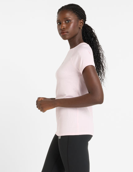 New Balance Jacquard Slim T-Shirt - Rose Sugar Heatherimages2- The Sports Edit