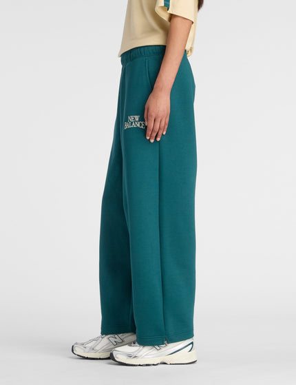 New Balance Trackside Fleece Barrel Pant - Medusa Greenimages2- The Sports Edit