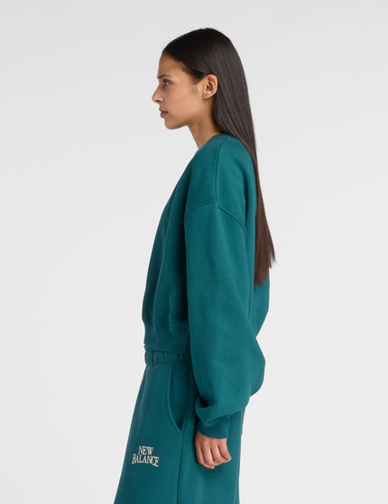 New Balance Trackside Fleece Crew - Medusa Greenimages2- The Sports Edit
