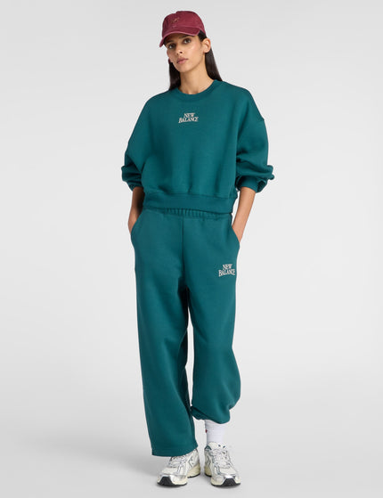 New Balance Trackside Fleece Crew - Medusa Greenimages6- The Sports Edit
