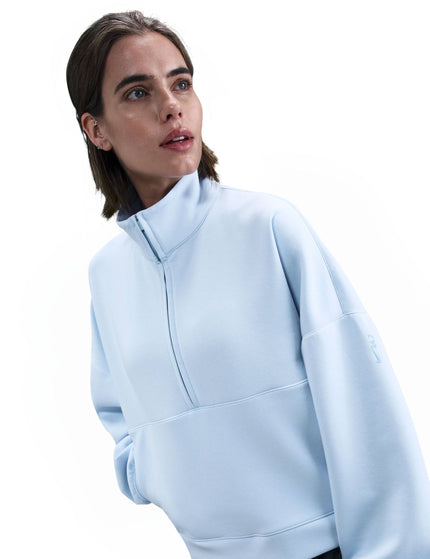 Nike 24.7 ImpossiblySoft Dri-FIT Oversized 1/2-Zip Top - Celestine Blue/Psychic Blueimages2- The Sports Edit