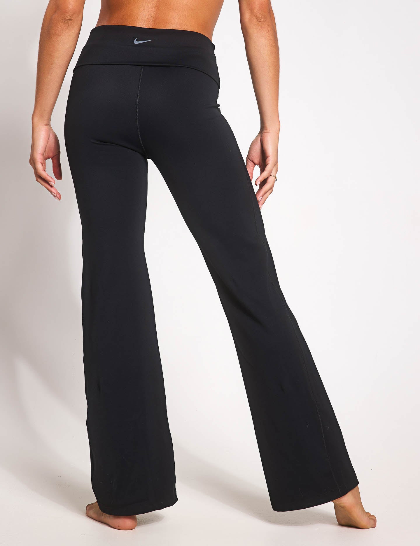 Nike One Dri-FIT Fold-Over Pants Black The Sports Edit