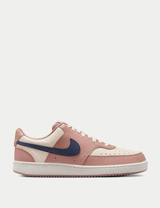 Court Vision Low Next Nature Shoes - Particle Pink/Midnight Navy/Pale Ivory