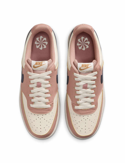 Nike Court Vision Low Next Nature Shoes - Particle Pink/Midnight Navy/Pale Ivoryimages4- The Sports Edit