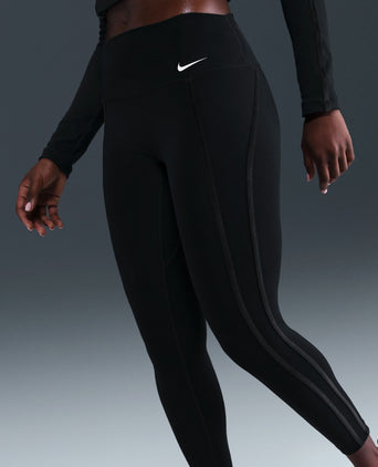 Dri-FIT One High Waisted 7/8 Leggings - Black/White