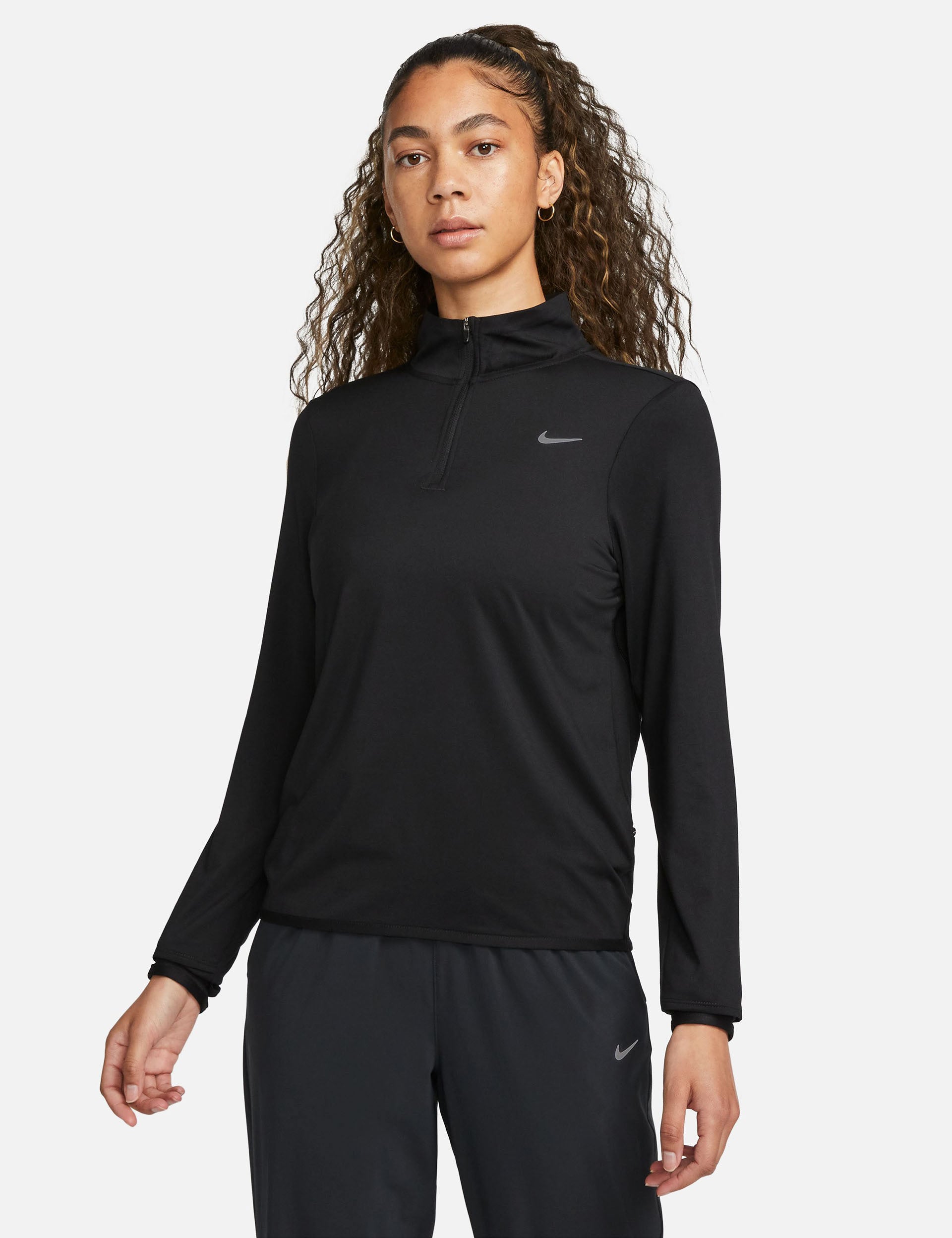 Nike, Swift Element UV 1/4-Zip Running Top - Black