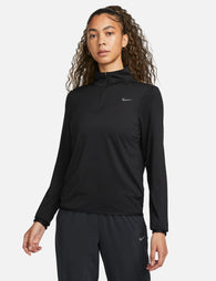 Nike Swift Element UV 1 4 Zip Running Top Black The Sports Edit