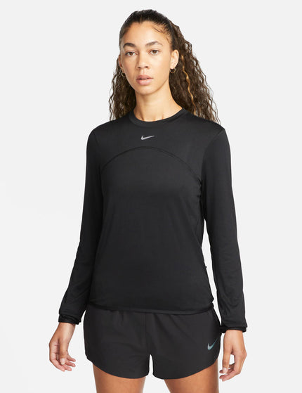 Nike | Swift Element UV Crew Neck Top - Black | The Sports Edit