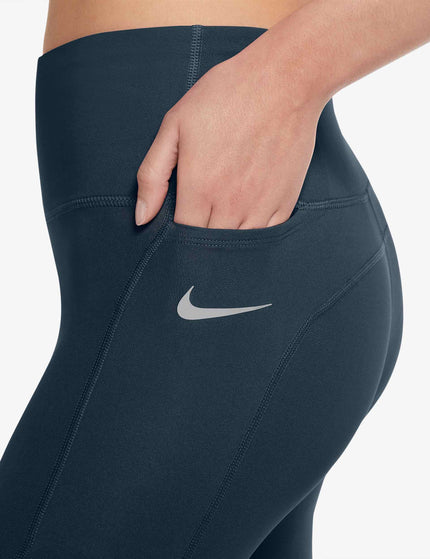 Nike Epic Fast Pocket Running Leggings - Armory Navy/Reflective Silverimages3- The Sports Edit
