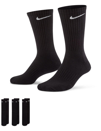 Nike Everyday Cushioned Training Crew Socks (3 Pairs) - Black/Whiteimages2- The Sports Edit