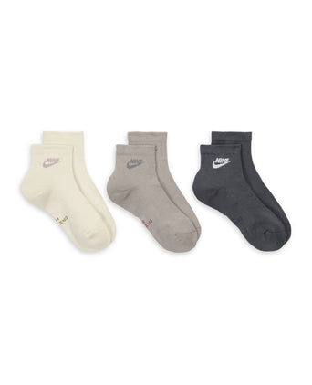 Everyday Elevated Ankle Socks (3 Pairs) - Beige/Grey