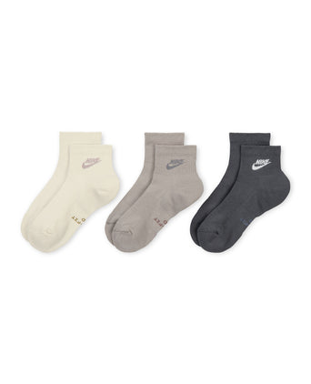 Everyday Elevated Ankle Socks (3 Pairs) - Beige/Grey