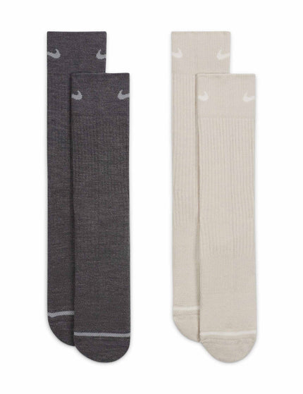 Nike Everyday Wool Cushioned Crew Socks (2 Pairs) - Grey/Beigeimages1- The Sports Edit