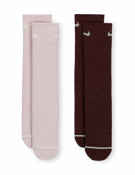 Nike Everyday Wool Cushioned Crew Socks (2 Pairs) - Pink/Redimages1- The Sports Edit