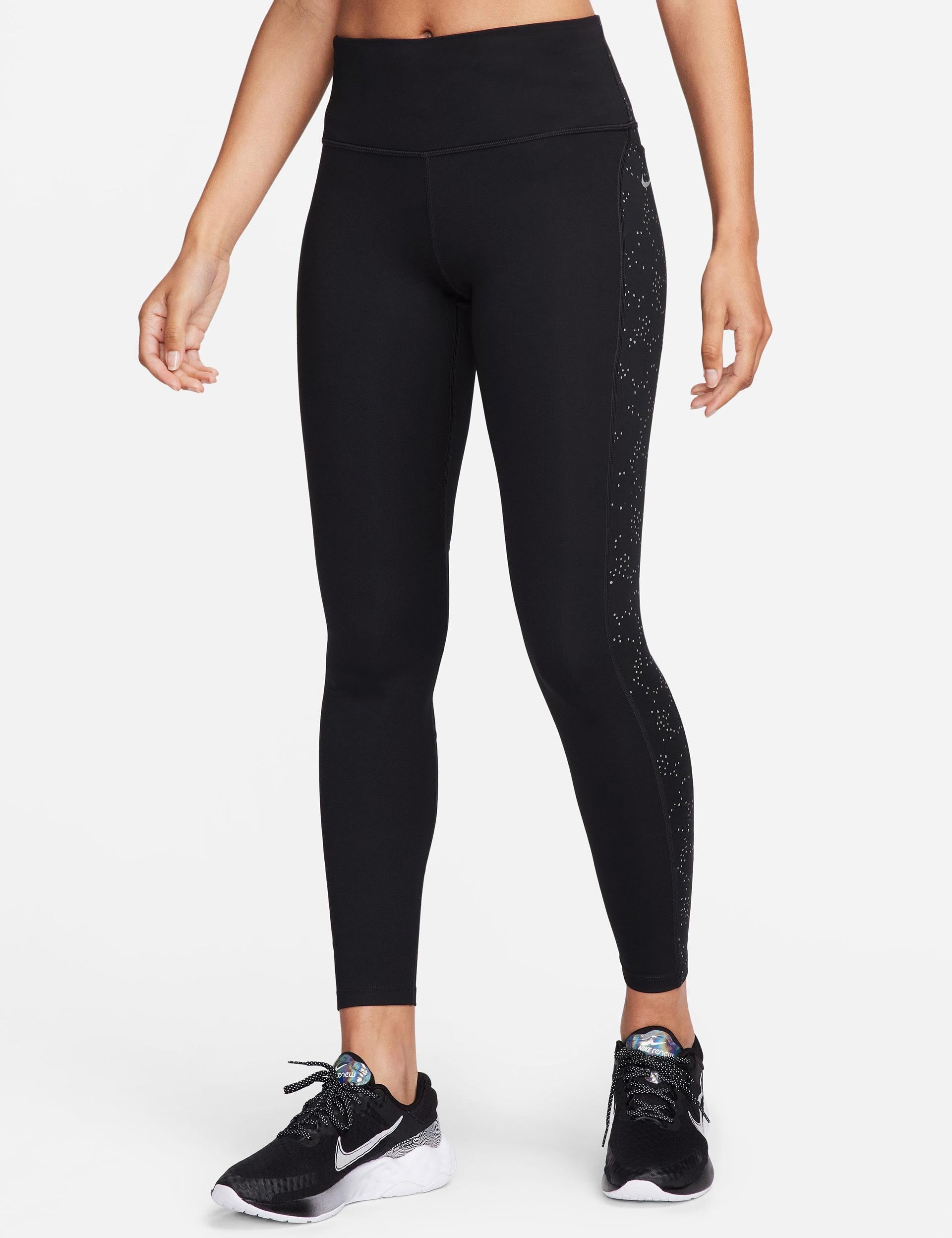 Nike, Pants & Jumpsuits, Nike Drifit Running Reflective Capri Cropped  Leggings Mesh