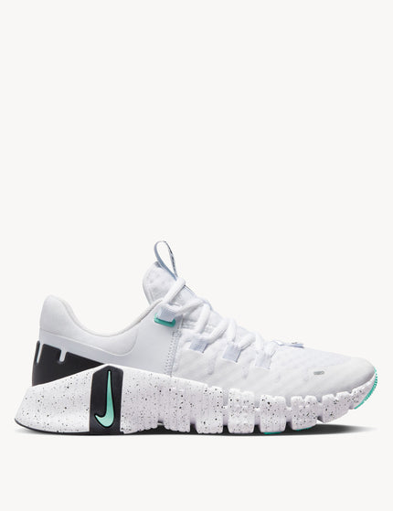 Nike Free Metcon 5 Shoes - White/Black/Emerald Riseimages1- The Sports Edit