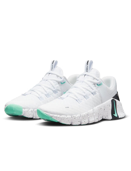 Nike Free Metcon 5 Shoes - White/Black/Emerald Riseimages4- The Sports Edit