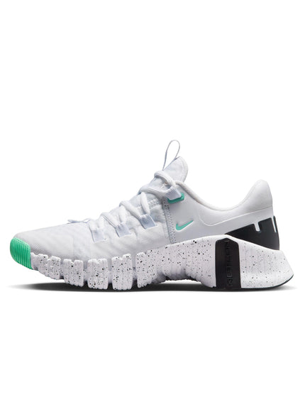 Nike Free Metcon 5 Shoes - White/Black/Emerald Riseimages2- The Sports Edit