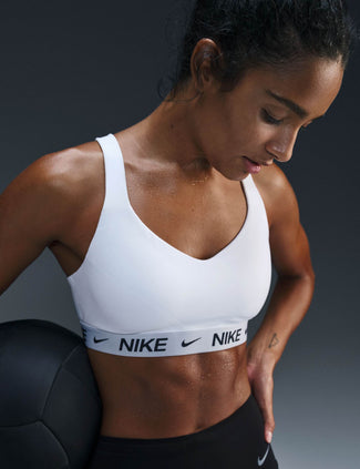 Indy High Support Sports Bra - White/Black