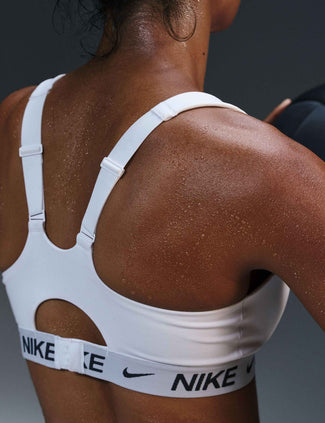 Indy High Support Sports Bra - White/Black