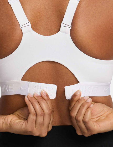 Nike Indy High Support Sports Bra - White/Stone Mauveimages6- The Sports Edit