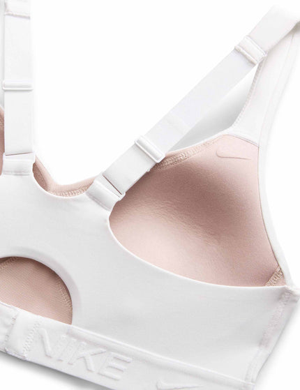 Nike Indy High Support Sports Bra - White/Stone Mauveimages8- The Sports Edit
