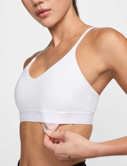 Nike Indy Light Support Sports Bra - White/Stone Mauveimages5- The Sports Edit