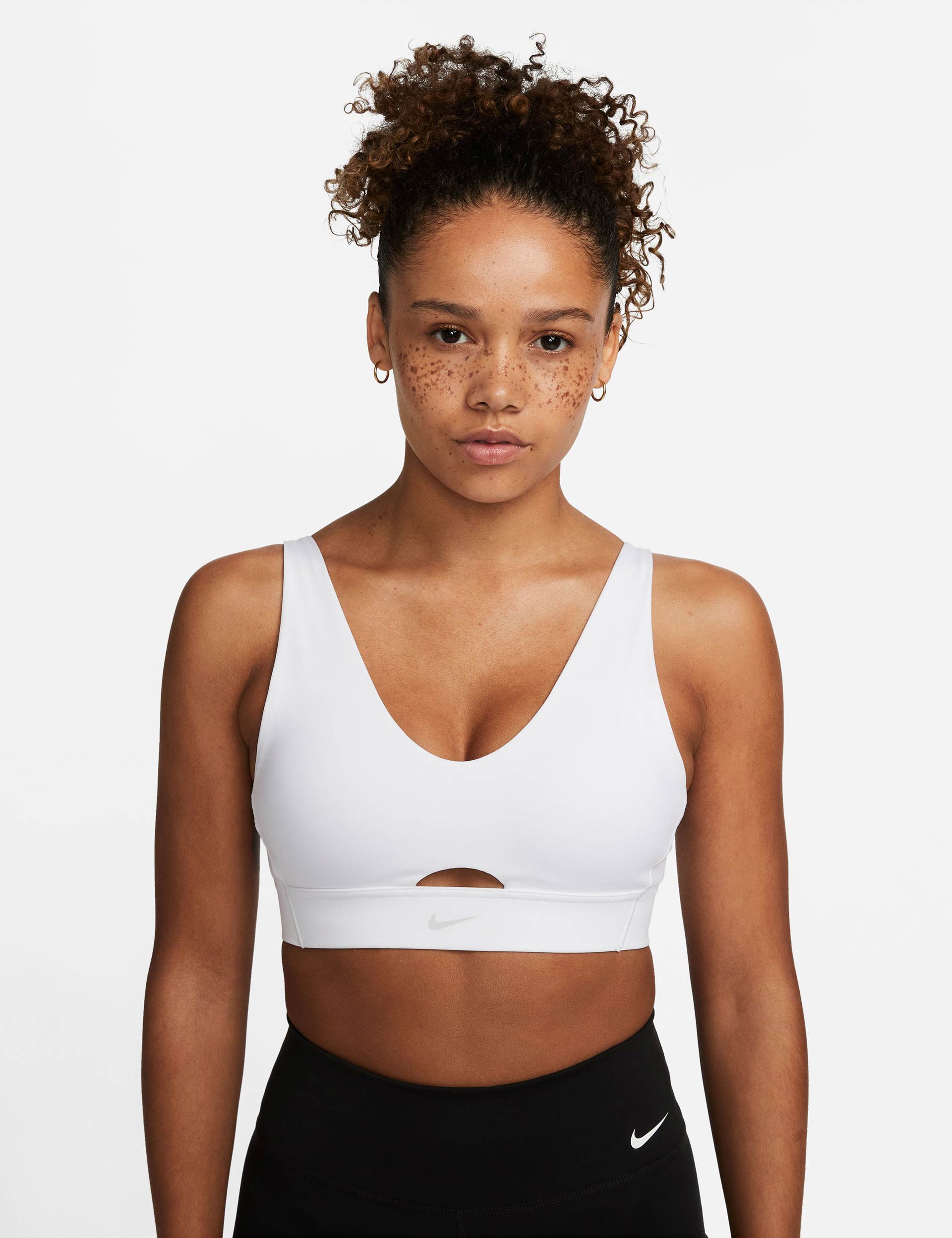 Nike, Indy Plunge Cutout Sports Bra - White